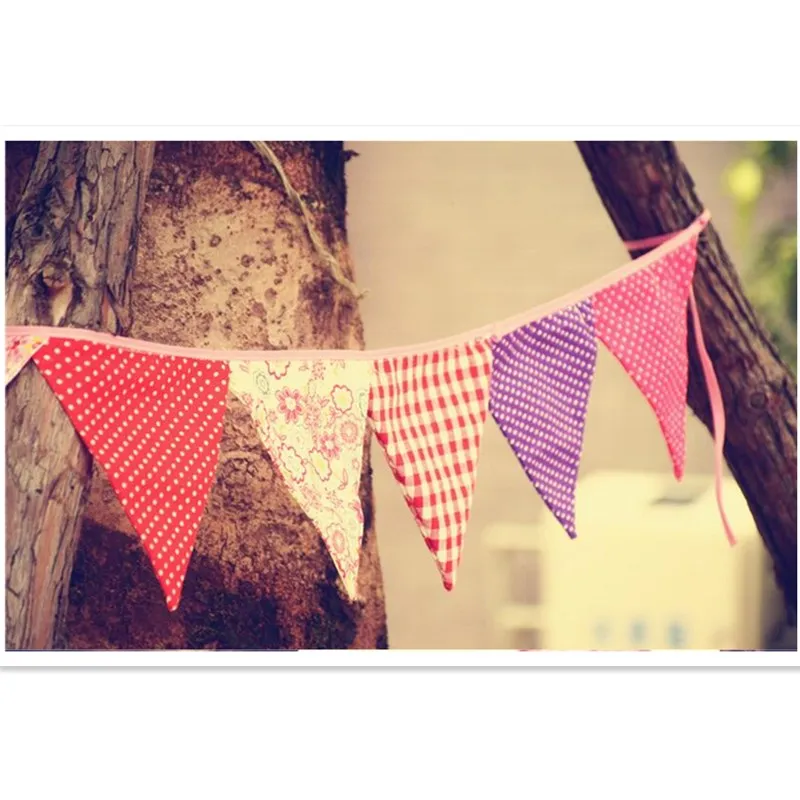 Яркий флаг-баннер из хлопчатобумажной ткани баннер гирлянда для романтических