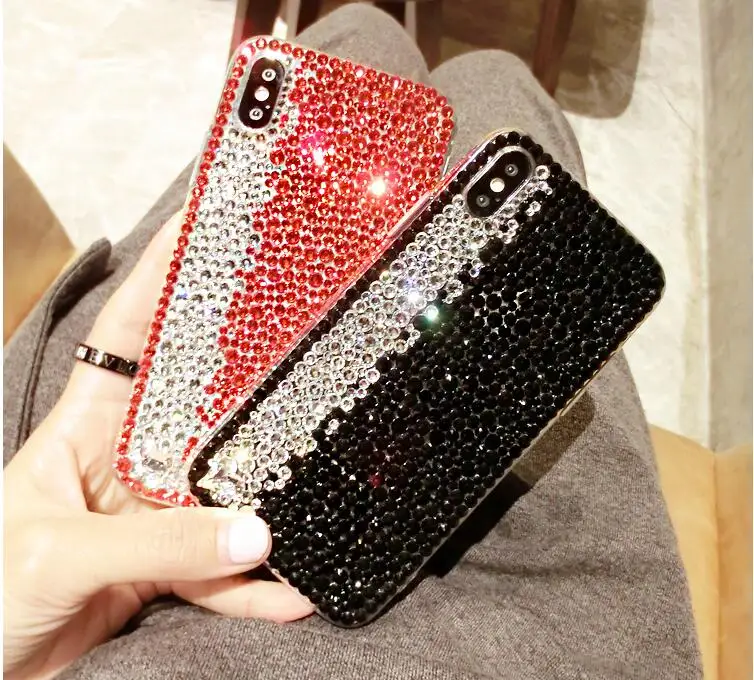 ДЛЯ ViVO Y19 Y17 Y15 Y12 Y81 Y85 Y91 Y91C Y95 V7 V9 V11 V15 IQOO V17 Neo X21 X23 X27 Z5X X30 Pro двухцветные Стразы чехол |