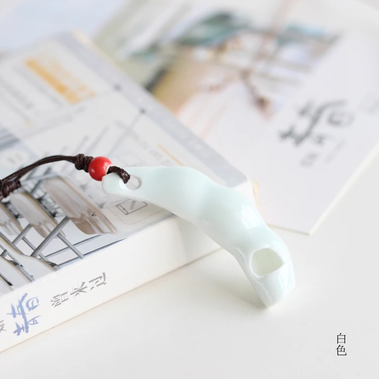 Fashion Jewelry Handmade Ceramic Pea Pods Cyan or White Whistle Pendant Necklace for Women Lovers Fine | Украшения и аксессуары