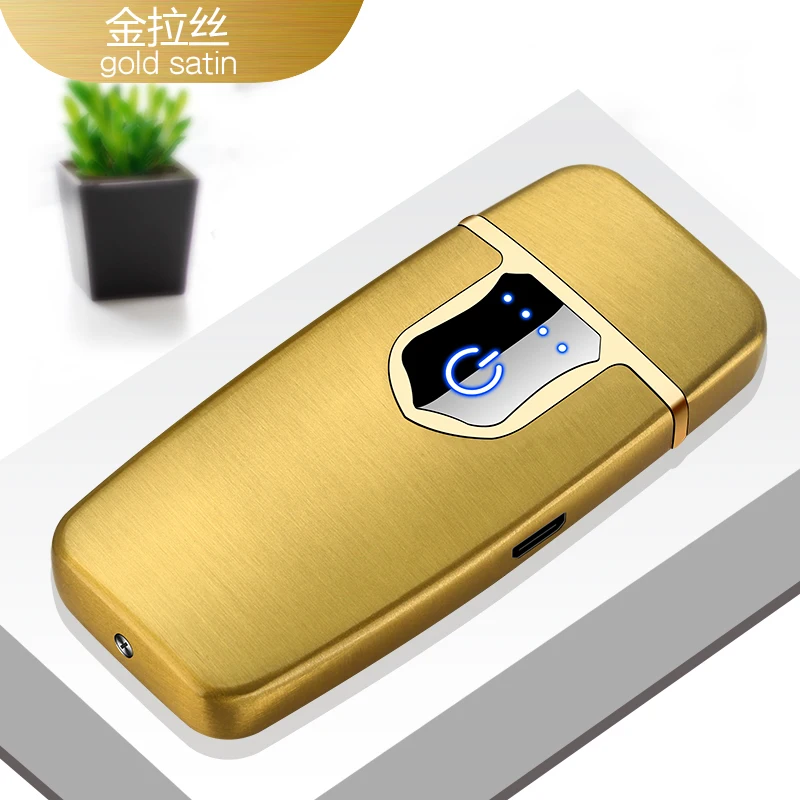 Новая ультратонкая usb зарядка зажигалка с сенсорным экраном электронное зажигание электрический горячий провод ветрозащитная зарядка электрическая зажигалка