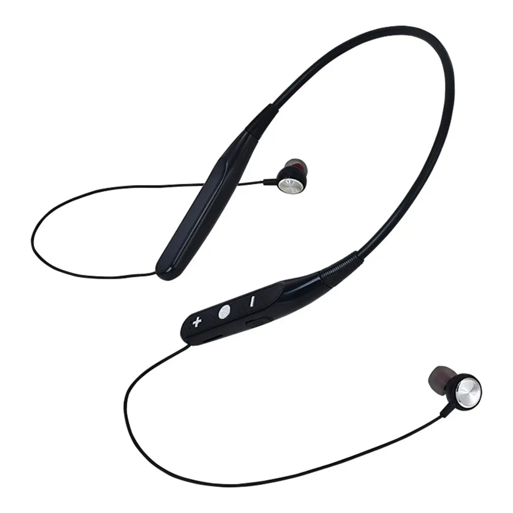 Беспроводные Bluetooth наушники висящие на шее свободные руки спортивные с