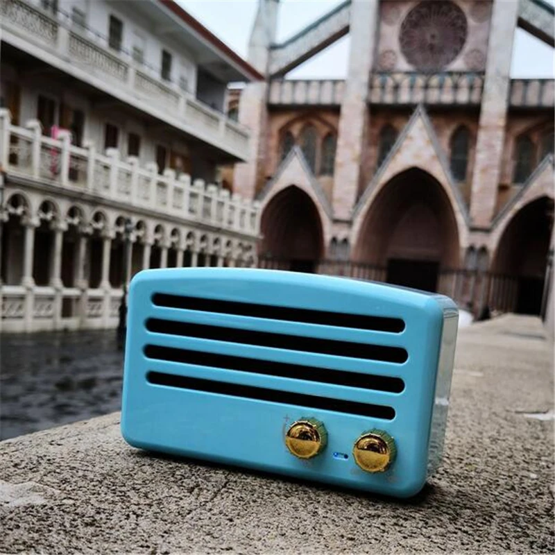 Mini Bluetooth Динамик Портативный Беспроводной Ретро Радио FM Аудио мобильный мини
