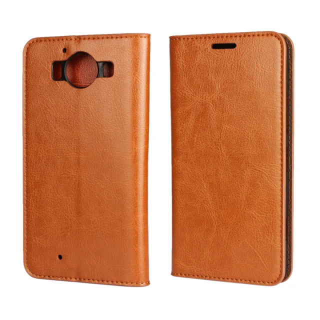 Заводская цена флип чехол из натуральной воловьей кожи для Microsoft Nokia Lumia 950 950XL