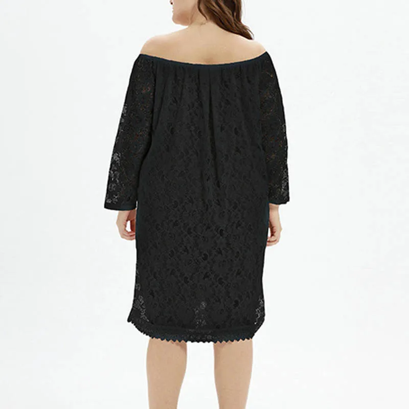 Летнее кружевное платье для женщин 6XL 7XL 8XL 9XL объем груди 154 см большого размера |