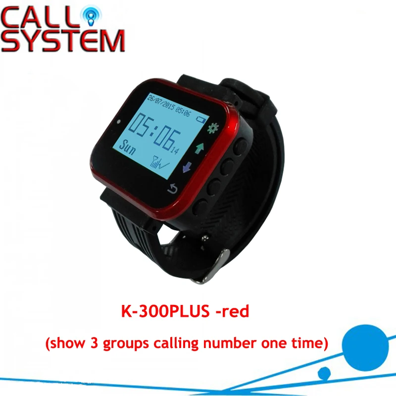 

3pcs Waiter Server Watch Paging Service System Receiver/Watch K-300plus Clock