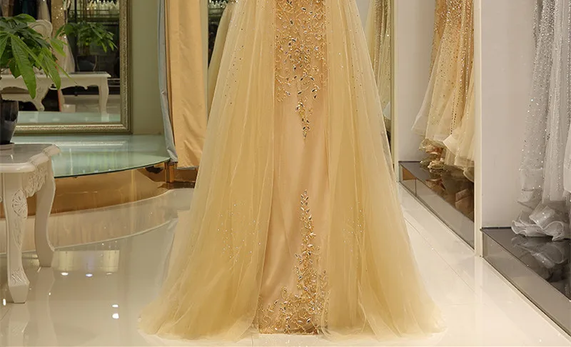 Picture Color 2 Modabelle Saudi Arabia серое Золотое вечернее платье Vestidos размера плюс женские платья с бисером и кристаллами вечернее платье - Цвет: Picture Color 2