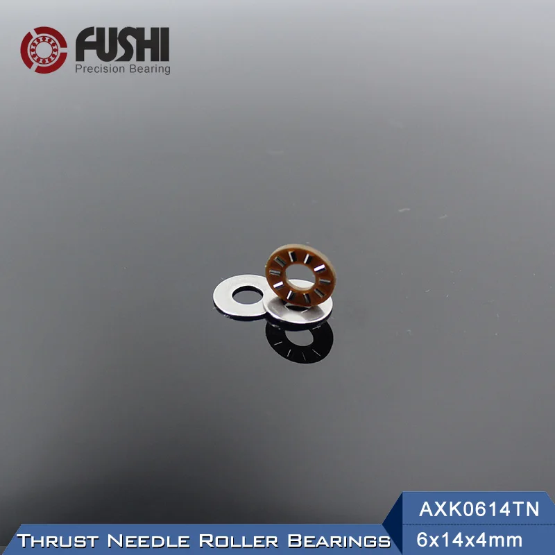Упорный игольчатый роликовый подшипник AXK0614TN + 2AS с двумя шайбами AS0614 6*14*4 мм (10 шт.)