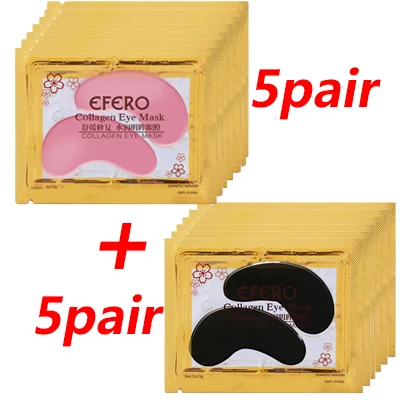 10Pair Style 7 Efero 5/8/10 пар с покрытыем цвета чистого 24 каратного золота isilandon для глаз с коллагеном, маски для ухода за лицом, против старения, против мешков под глазами, темных кругов возле глаз, патчи для Подушка для глаз патч - Цвет: 10Pair Style 7
