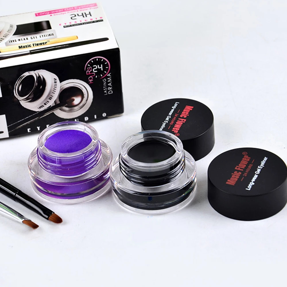 Новинка 2 шт./компл. черная Бриллиантовая косметика гелевая подводка для глаз с