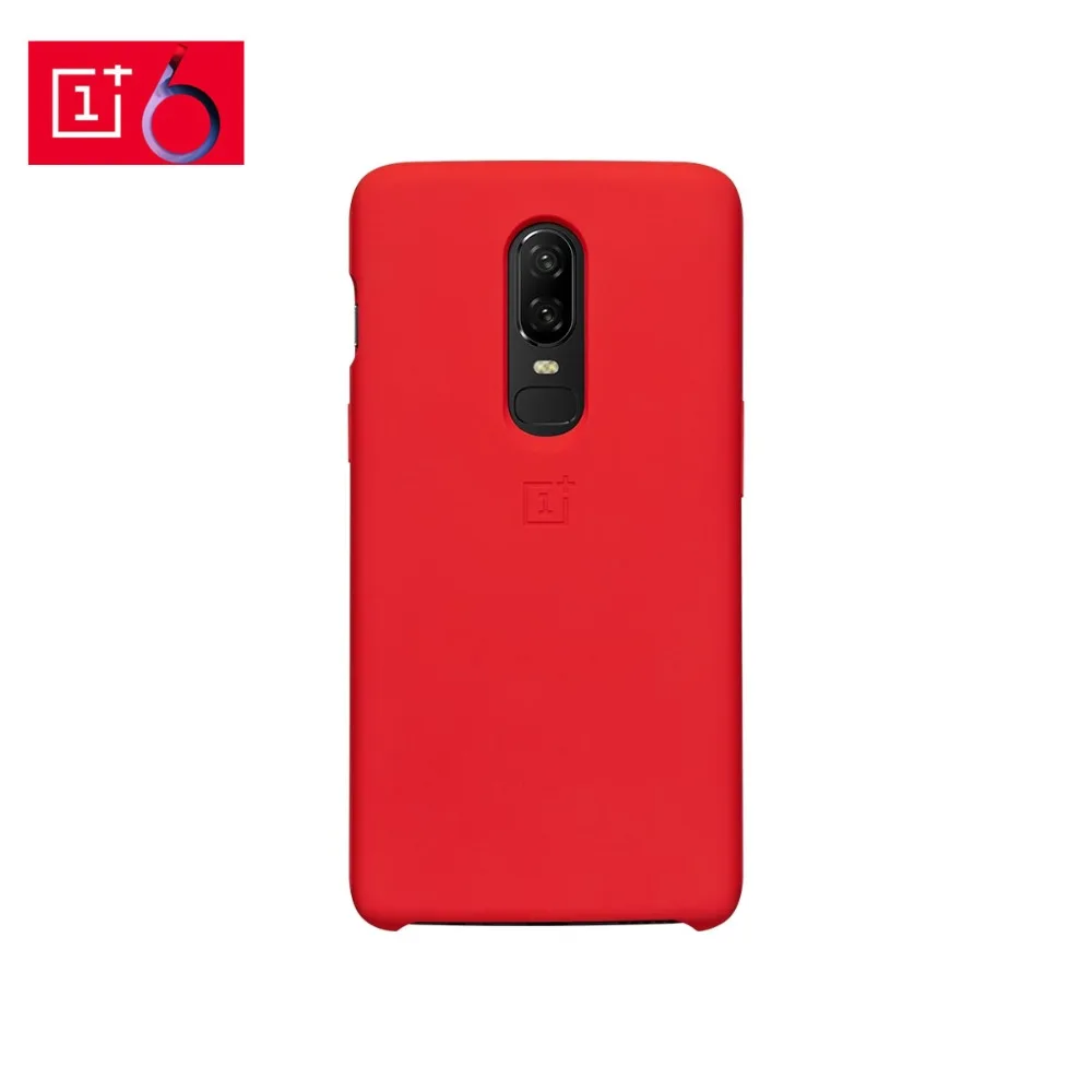 Оригинальный чехол OnePlus 6 оригинальный официальный Силиконовый красный для