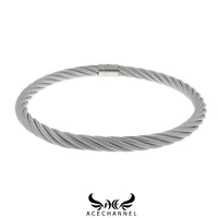 acechannel stainless steel wirerope lockable torkue slave collar choker men women chain necklace bondage restraints set choker