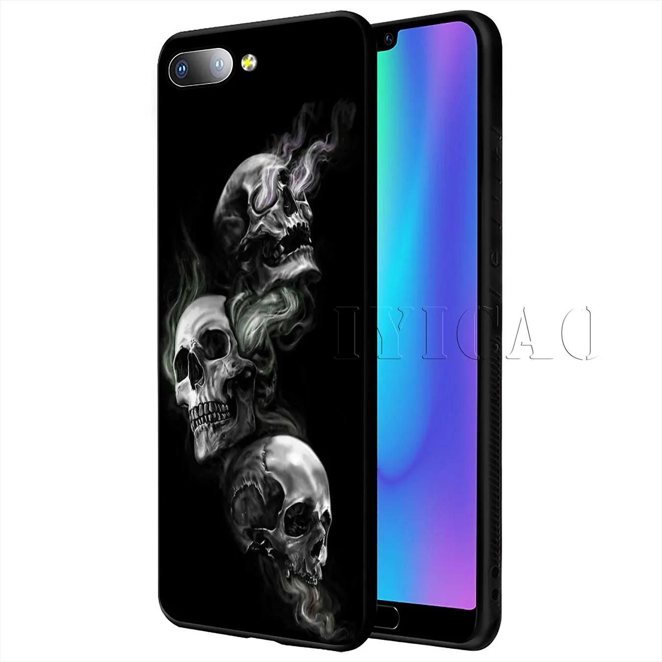 IYICAO мало смерть с косой Скелет Забавный силиконовый мягкий чехол для huawei P20 Pro P10 P8 P9 Lite мини P Smart крышка