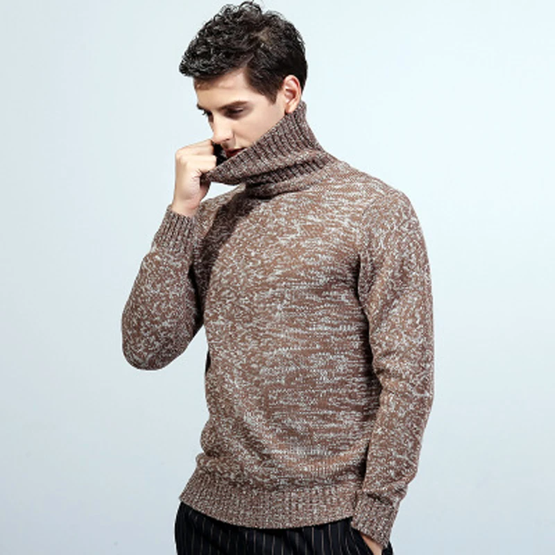 

Soft fox Brand Men Wool Sweater Autumn Winter TurtlenecThick Kintwear Pullover Christmas Mens Sweaters Long Sleeve High Quality