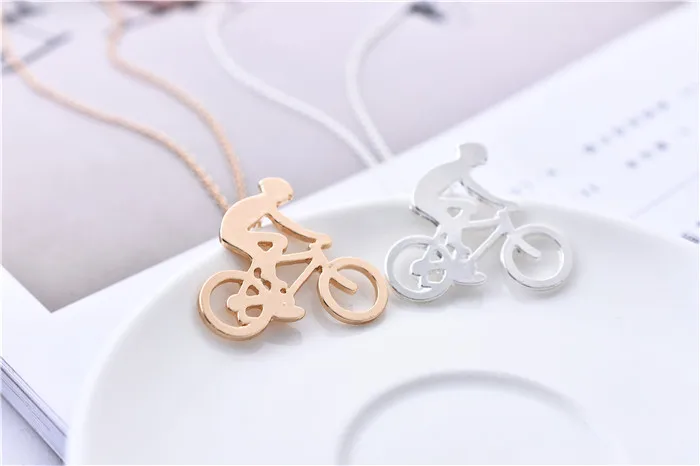 Мужское ожерелье с подвеской в виде фигурки велосипеда|Ожерелья подвеской| |