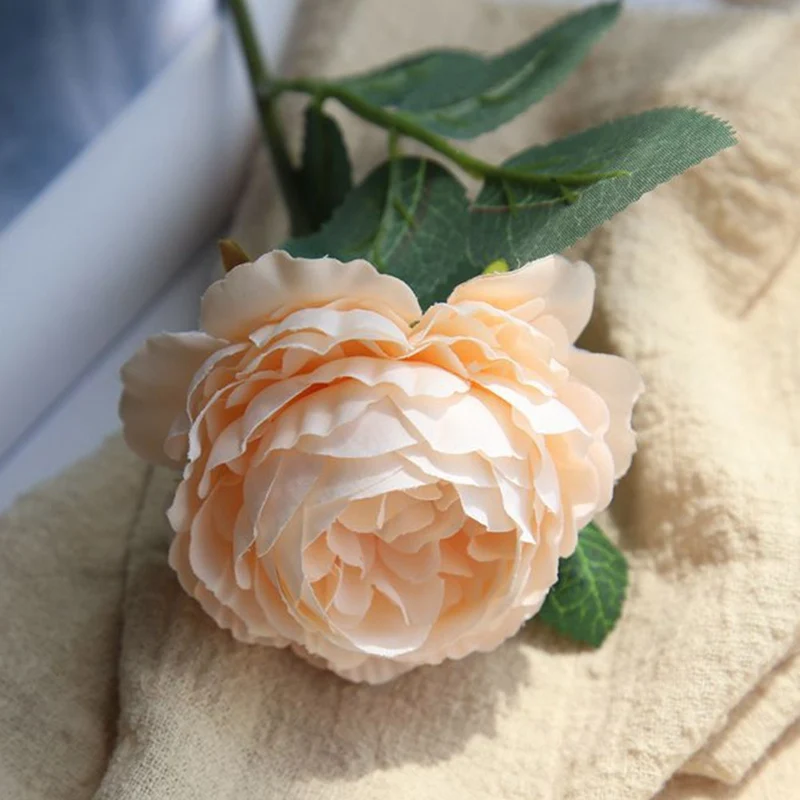 1 шт. синие искусственные пионы шелковые цветы Свадебный букет композиция для