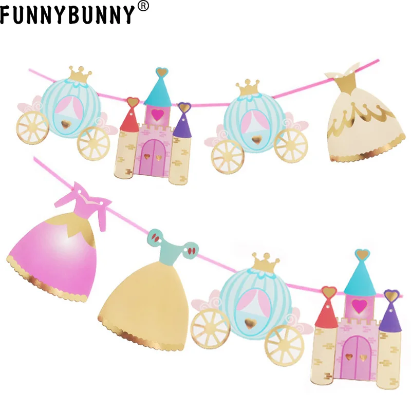FUNNYBUNNY Flash позолоченная Принцесса замок бумага тянуть цветок ребенка день