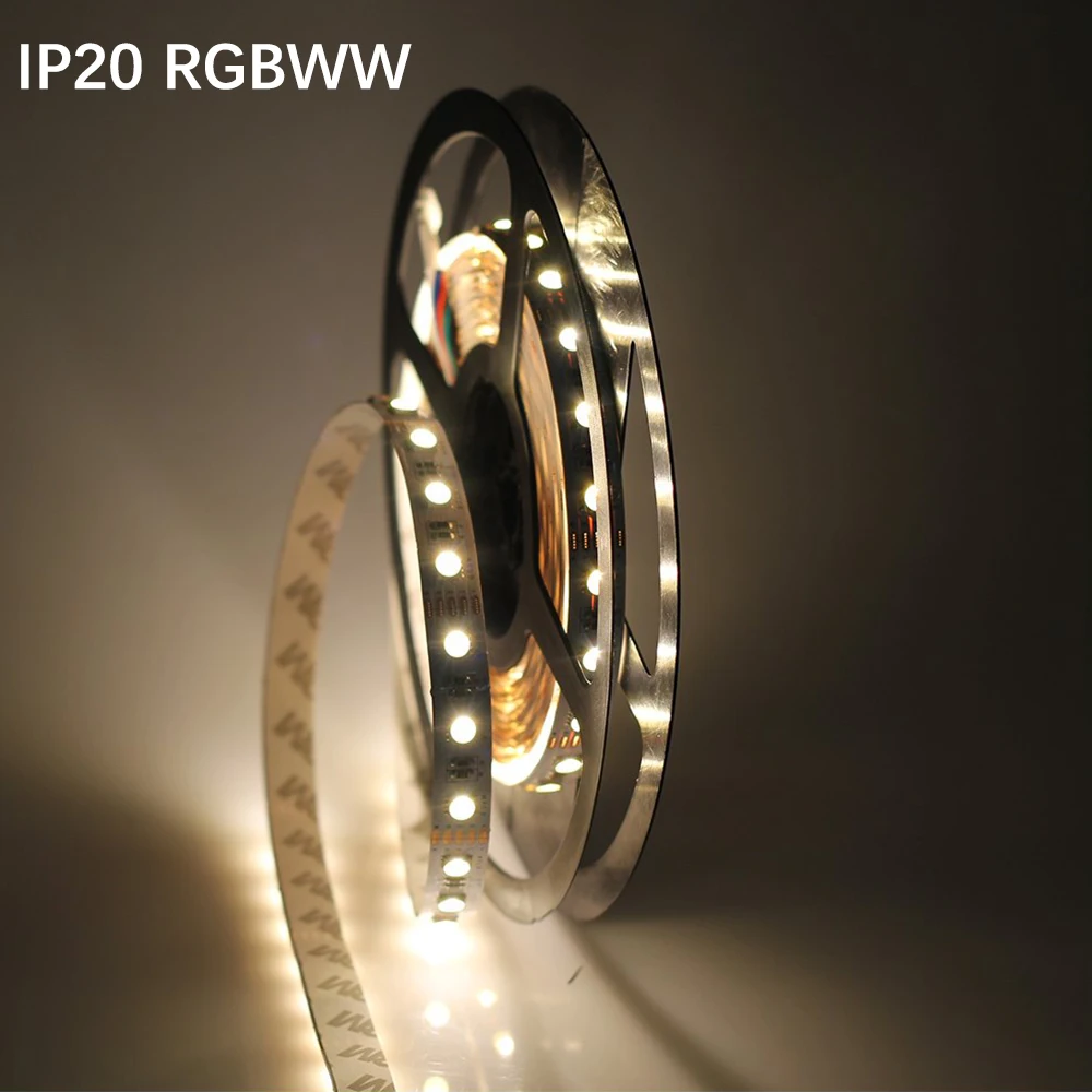 DC12V 4 в 1 Светодиодные ленты 5050 RGBW/RGBWW 60 Светодиодный s/m 5 м/лот 4 цвета в 1 SMD 5050 светодиодный гибкие полосы светильник IP20 IP65 из водонепроницаемого материала