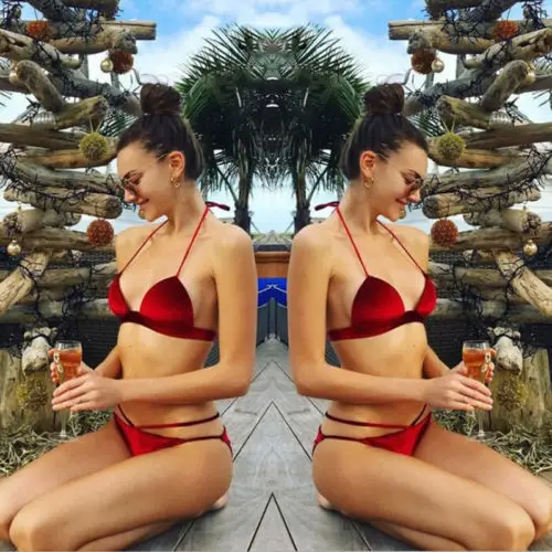 Новинка 2019 комплекты бикини женские сексуальные бархатные из 2 предметов