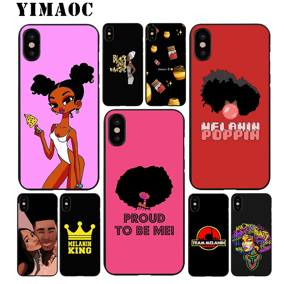 YIMAOC Melanin Girl Rants Мягкий ТПУ Черный силиконовый чехол для iPhone X или 10 8 7 6S Plus 5 5S SE Xr Xs Max