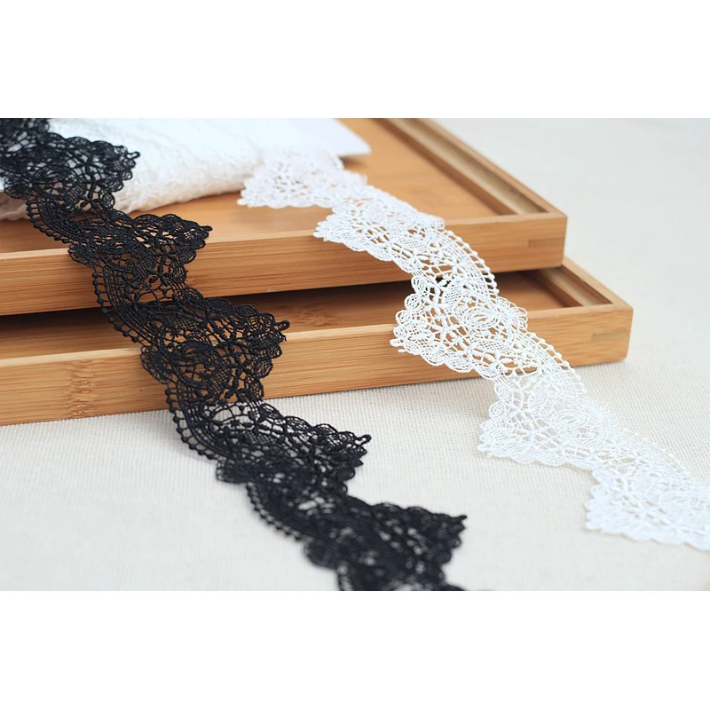 2 ярда/партия кружевная ткань из полиэстера цвета | Дом и сад