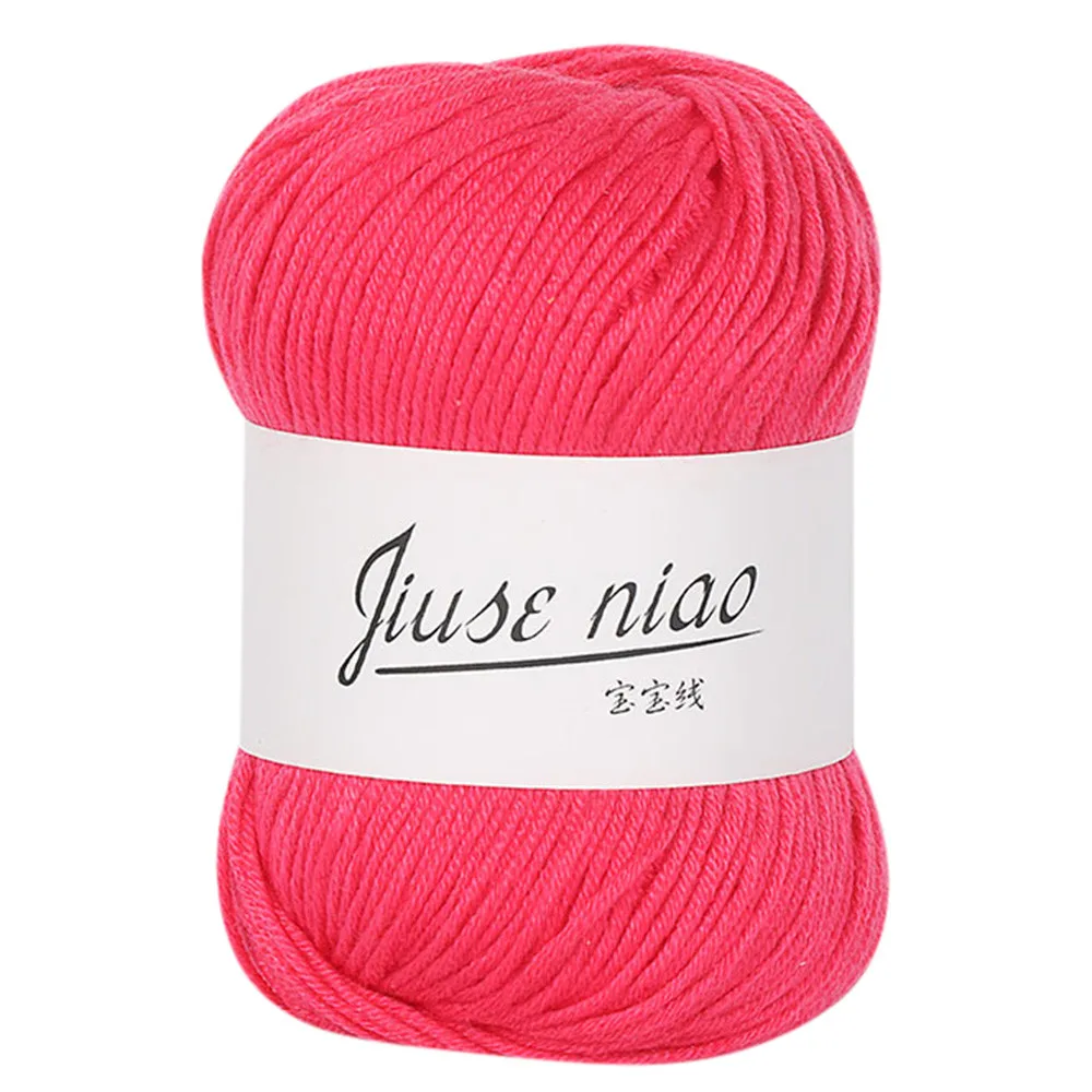 1 шт. 50 г Высококачественная теплая DIY хлопчатобумажная пряжа молочного цвета Детская шерстяная пряжа для вязания детей пряжа для вязания вязаное одеяло крючком#3 - Цвет: M