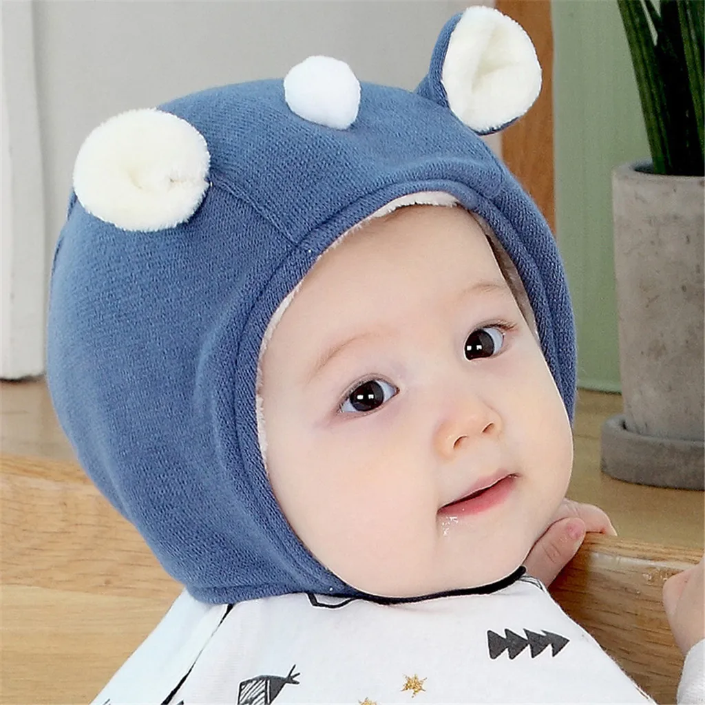Children Rabbit Ears Warm Caps Cartoon Moving Embroidered wool cap Hat Scarf Baby Bonnet Enfant Cute for Girl Boy 1D19 | Детская одежда