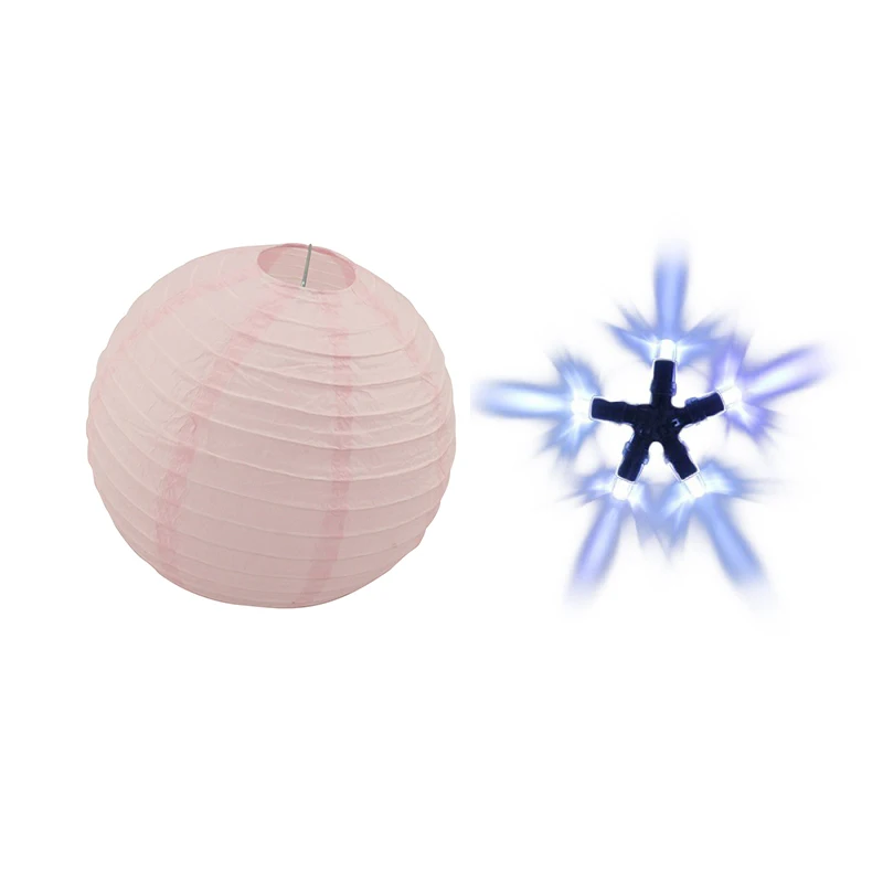 pink with LED 1 комплект 20 см 25 см 30 см фонарики из белой бумаги+ белый светодиодный фонарь лампы для папье Фестиваля Свадьбы рождества украшения - Цвет: pink with LED