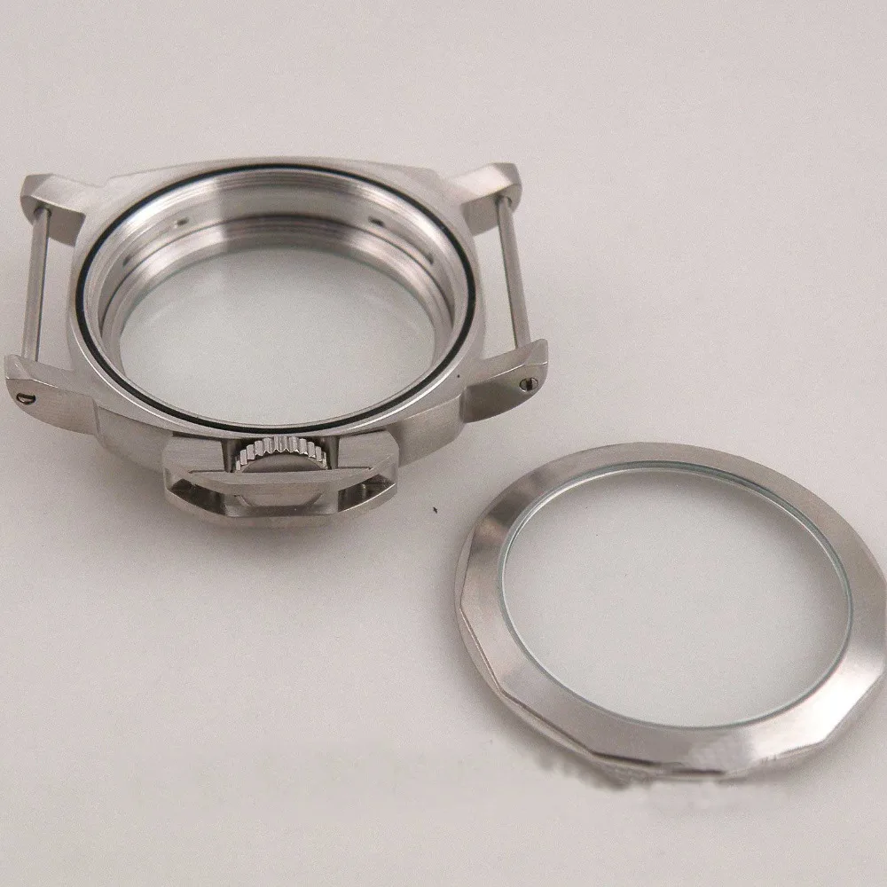 44mm Brushed stainless steel case hardened mineral glass fit 6497 6498 ST36 Molnija movement Watch Case | Наручные часы