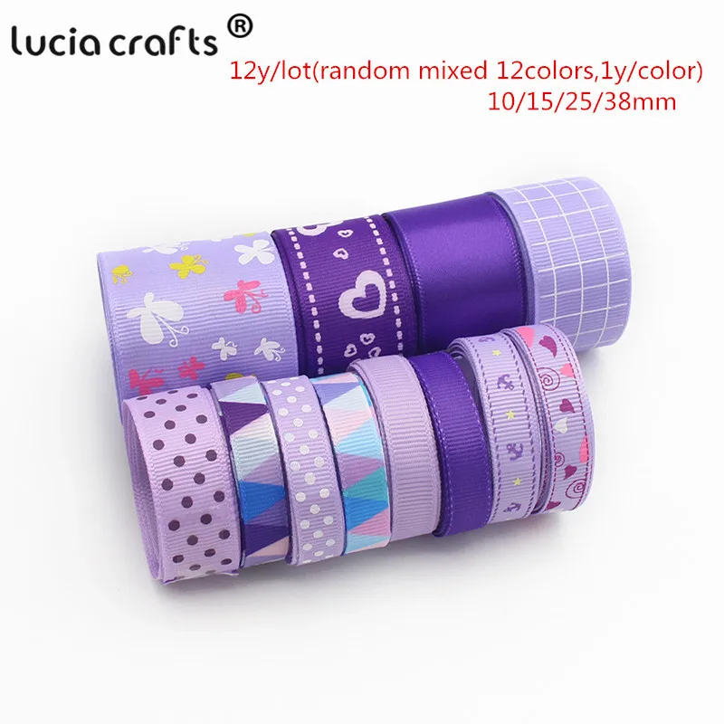 Style 6 12y Lucia crafts мульти смешанные печатные корсажные атласные ленты DIY Швейные банты для волос подарочная упаковка Рождественский ленточный аксессуар S0101 - Цвет: Style 6 12y
