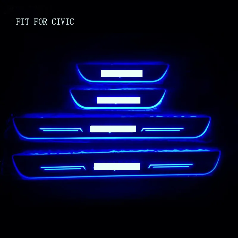 Автомобильный Стайлинг для Honda CIVIC светодиодный порог Накладка Добро пожаловать