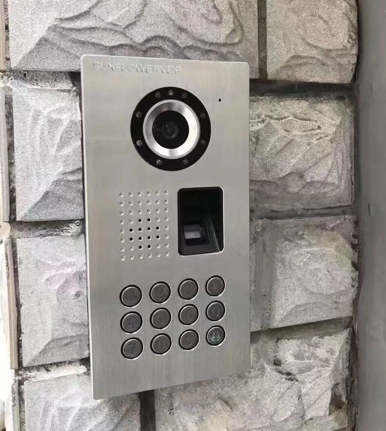 Отпечатков пальцев видео Запись проводной домофон с связью IP65 Водонепроницаемый