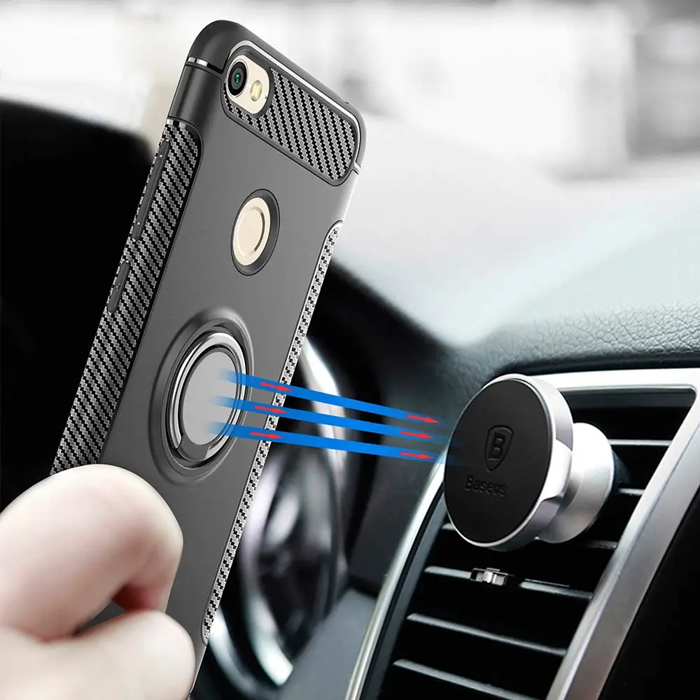 YOYO DEER Case for Xiaomi Redmi Note 5A Prime Car Holder Stand Magnetic Suction Bracket TPU + PC Cover Y1 Lite |