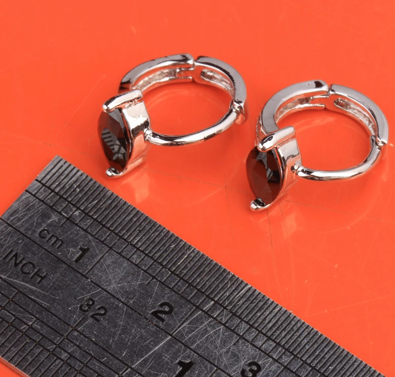 Привлекательный маркиза Форма черный оникс Мода 925 стерлингового серебра клип