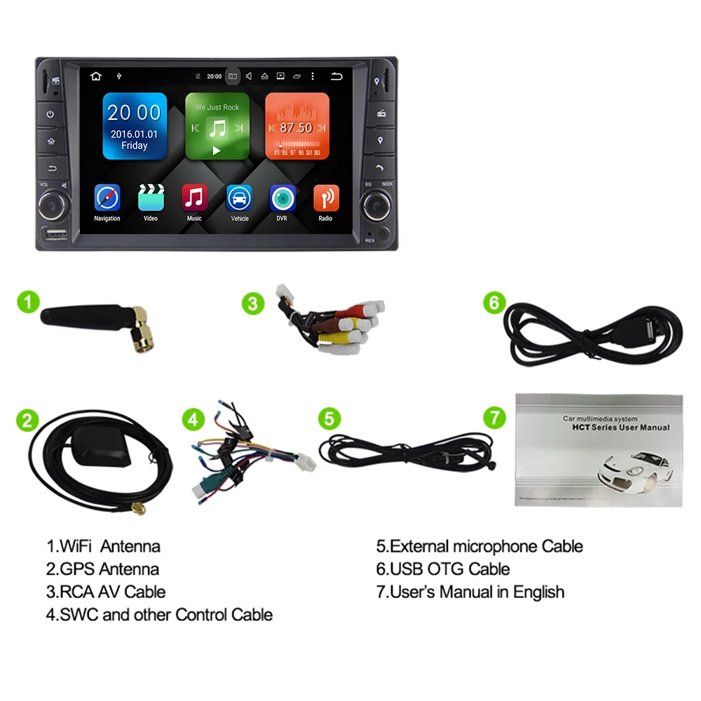 Eunavi PX30 2 din четырехъядерный Android 9 0 2G RAM автомобильный Радио Стерео gps для Toyota Hilux VIOS