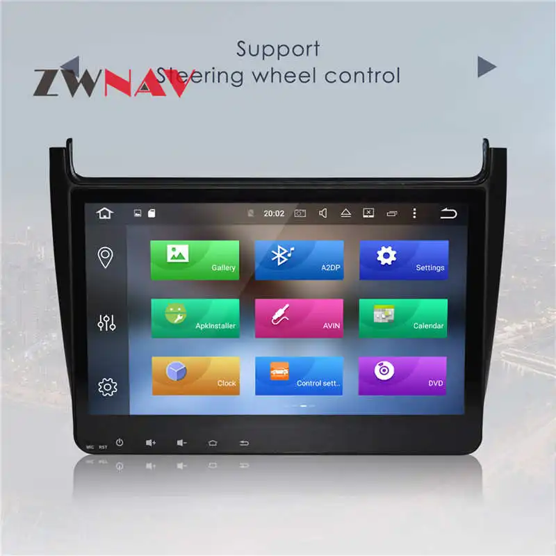Android 9,0 Автомобильный gps навигатор Авто Стерео Радио экран для VW Polo Volkswagen Polo gps android дисплей ZWNAV