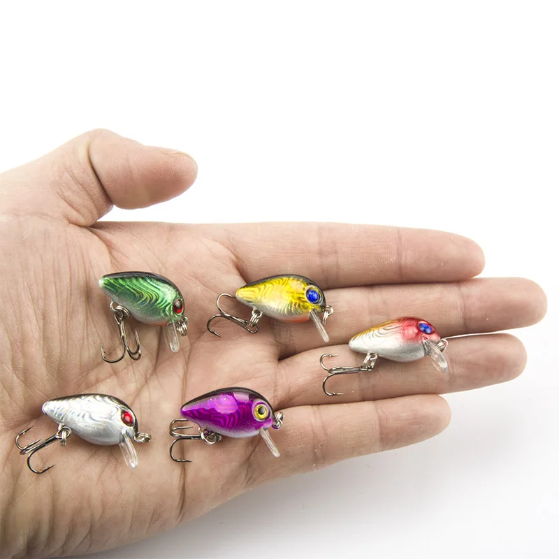 5 шт./лот распродажа 3 см 1 г Crankbait пластиковая воблер рыболовная плавающая