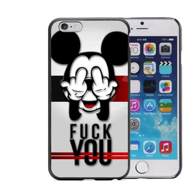 Мультяшные звери жираф лев тигр Волк Микки Мышь жесткий узор чехол для телефона