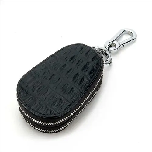 Black COMFORSKIN чехол для ключей из натуральной кожи в стиле крокодиловой кожи, брендовый унисекс многонациональный брелок для ключей, автомобильный держатель для ключей, Лучшая цена - Цвет: Black
