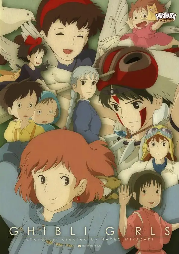 Мой сосед Тоторо Япония Миядзаки анимационный постер классический ретро