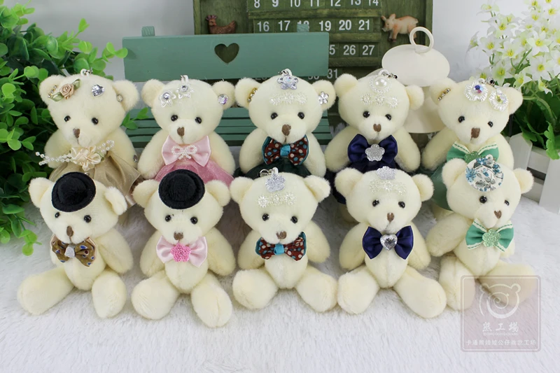 Горячая Распродажа 2 шт./лот Свадебные медведи куклы плюшевые мягкие игрушки