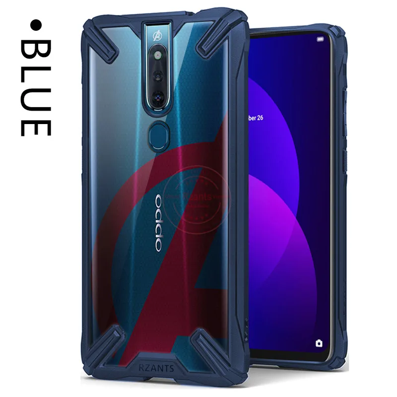 Чехол для телефона Rzants для OPPO F11 Pro, прозрачный жесткий противоударный усиленный угловой прочный тонкий чехол для OPPO F11 Pro