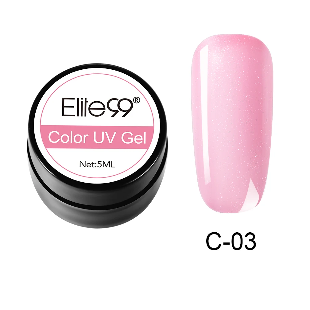 C-03 Elite99 Гель-лак гель uv Vernis светодиодный Гель-лак для ногтей художественный Гель-лак для ногтей чистый цвет Гель-лак 5 мл Гель-лак es Soak Off Nail Art - Цвет: C-03