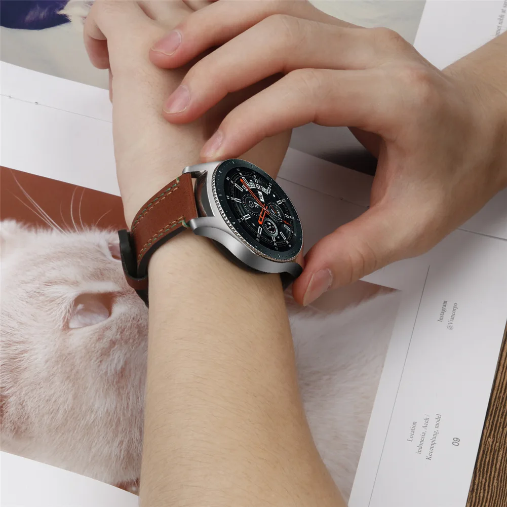 Кожаный ремешок для часов Ремешок для samsung Galaxy Watch 46 мм SM-R800 версия замена Браслет ремешок