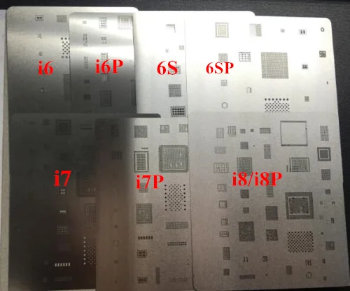 Трафарет для реболлинга BGA с прямым нагревом 7 шт. iphone 8/8P 7plus 6s 6splus 6 6plus Power Audio Touch IC Wi