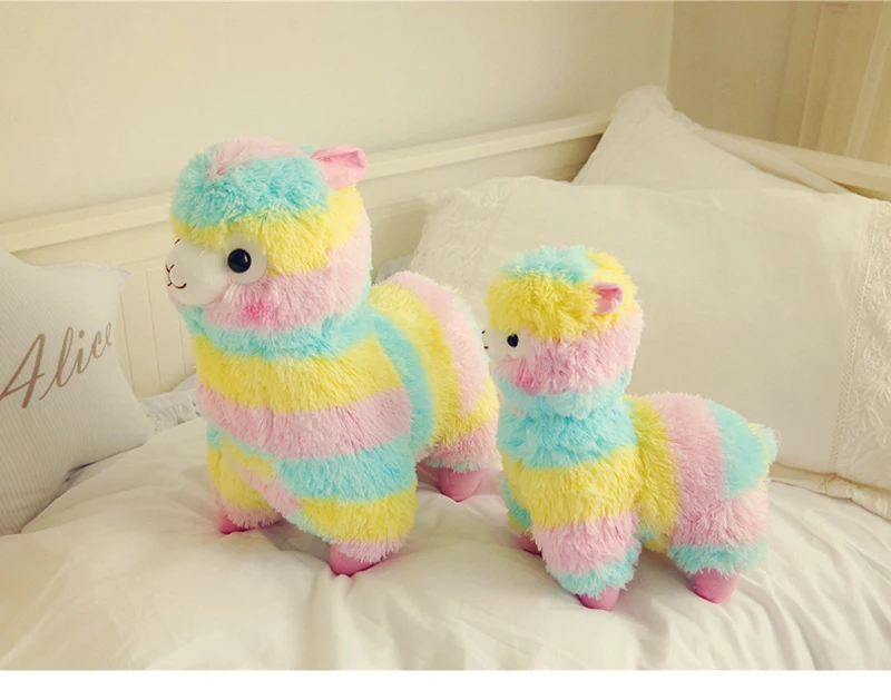 20/35/50 см Kawaii Радуга Альпака плюшевая овечка игрушка куклы для детей Одежда для детей из мягкого хлопка подушки игрушки домашний текстиль подарки для детей