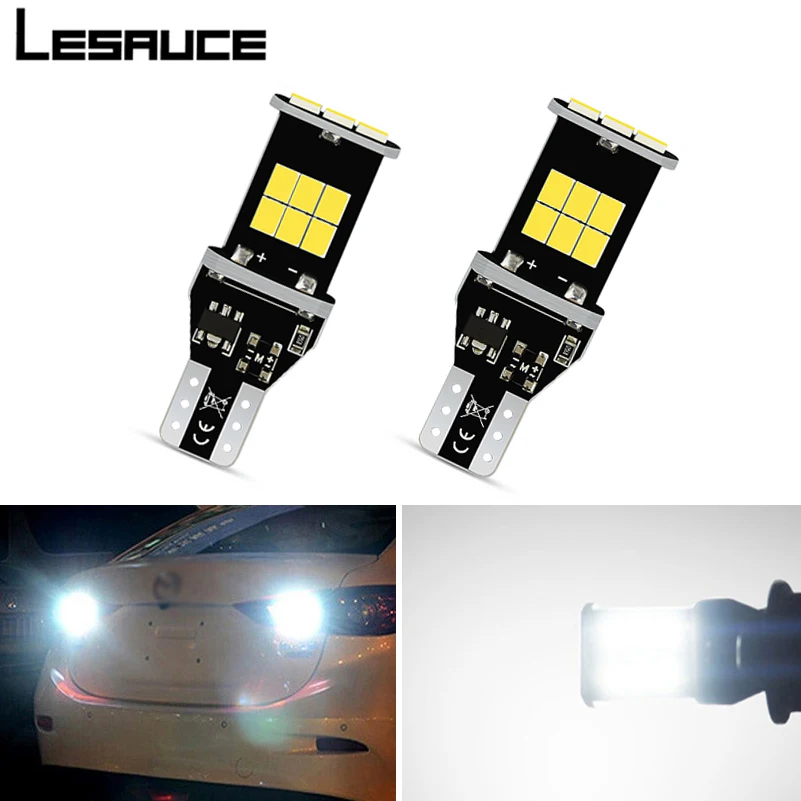 LESRUCE 2x W16W T15 Светодиодный лампочки CANBUS OBC Error Free светодиодный резервный свет 921 912