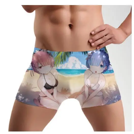 Re: Zero Hajimeru Isekai Seikatsu Ram Rem мужские трусы, мужское нижнее белье, начиная жизнь в другом мире, боксеры, трусы - Цвет: style12
