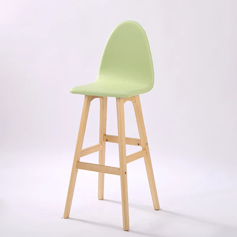 Кофе дом деревянный стул Искусственная кожа сиденье стула Бесплатная