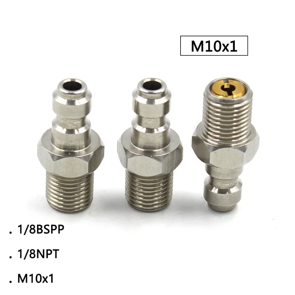 PCP Airforce Пейнтбол высокого давления M10x1 из нержавеющей стали быстроразъемный