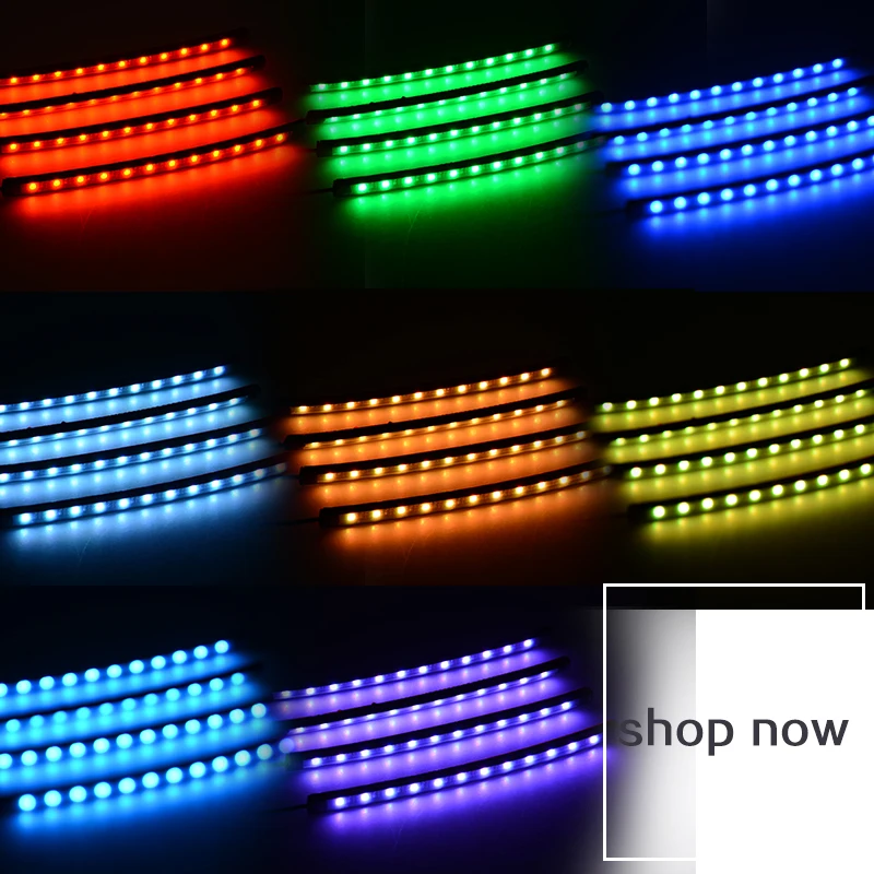 RACBOX Светодиодные ленты нога свет автомобиля атмосфера этаж украшение укладки